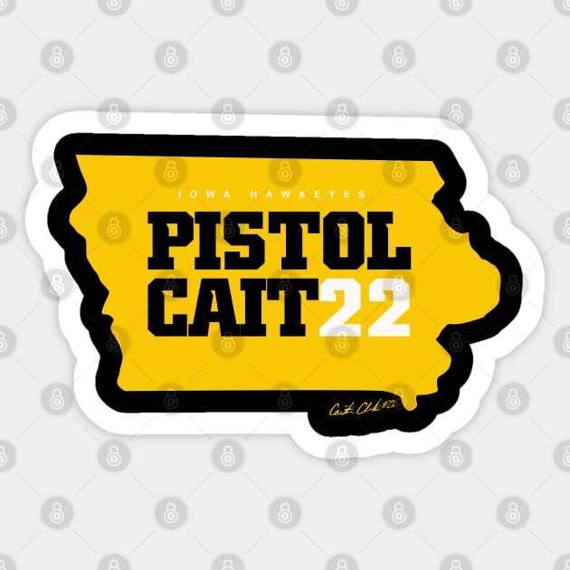 Caitlin Clark Pistol Cait Sticker by Juantamad